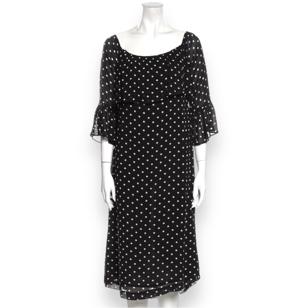 Ganni Polka Dot Print Midi Length Dress -
Size M I US6